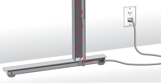 standing desk internal cables